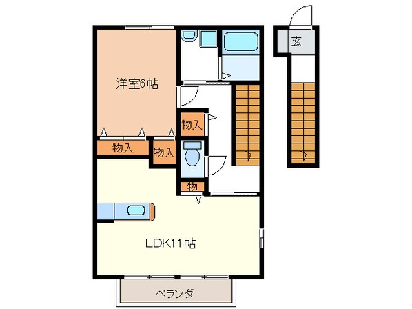 ヴェルデュールＡ・Ｂ棟の物件間取画像